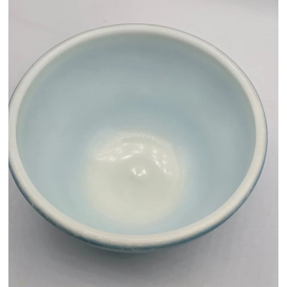 Vintage Pyrex Turquoise Blue 401 Mixing Bowl 1.5 Pint Small Milk Glass 5.75